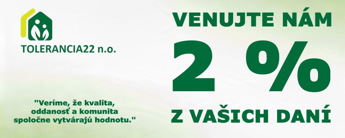 Venujte nám 2% z Vašich daní